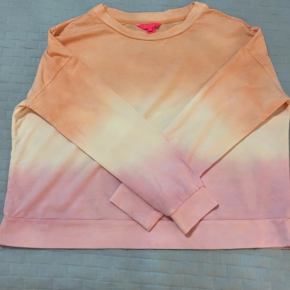 Lilly Pulitzer Pink and Orange Ombre Sweatshirt